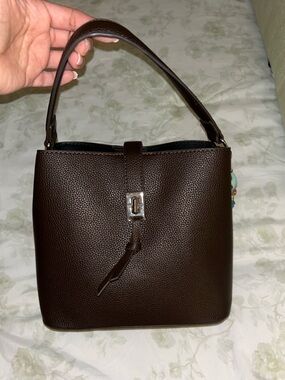Elegant Brown Leather Handbag